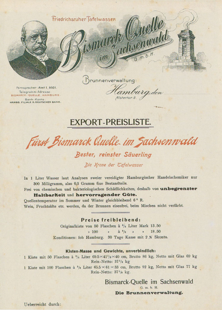 1907 1914 01 Export Preisliste